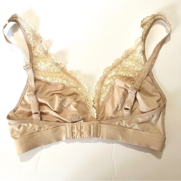 Wacoal Embrace Lace Wire Free Bra 852191 Sand 34 J Hook Convertible - Picture 8 of 9